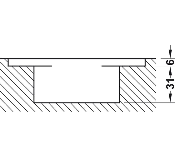 Петля скрытая Hafele 70-105 кг, 40 мм, левая, никель матовый 927.32.006