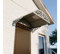 Козырек АрсеналЪ стальной лист LOFT белый, арочный (дом, дача, дверь, крыльцо) серия ARSENAL AVANT мод. . AR18K136I39-06