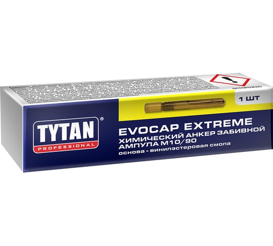 Анкер химический забивной TYTAN Professional Evocap Extreme M10/90, ампула 237111