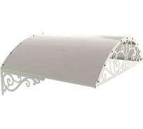 Козырек АрсеналЪ стальной лист Классик белый, арочный дом, дача, дверь, крыльцо серия ARSENAL AVANT мод. AR18K133I39-06