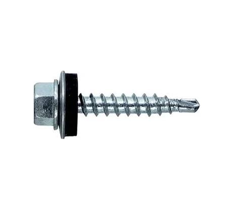 Саморез Квадра кровельный 4.8x35 цинк, упаковка 6 шт., сверло PT.1 шайба EPDM 480350206812