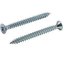 Саморез универсальный Квадра 5 x 40 белый, потайная голова, цинк, упаковка 10 шт. 503040108120