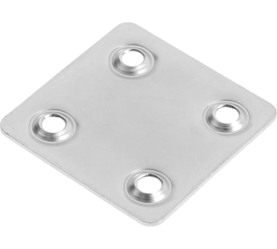 Крепежная пластина TUNDRA 40х40х1.2 мм, цинк, в упаковке 1 шт. 5296486