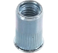 Заклепка-гайка ЦКИ М5x11.5 плоская уменьшенная рифленая сталь Ц REX под пакет 0.5 - 2.0мм 100 шт. 5040119