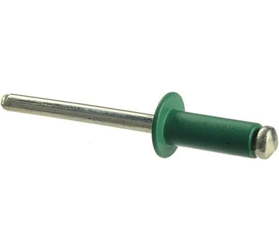Заклепка тяговая ЦКИ Ал-Mg3.5/Ст плоская 3.2x8 зеленый RAL 6005 BRALO 25 шт. 1817219 1