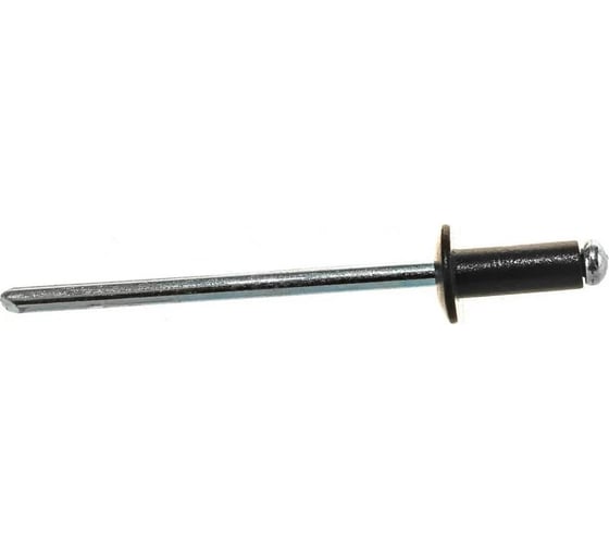Заклепка тяговая ЦКИ Ал-Mg3.5/Ст плоская 4.0x10 черный RAL 9005,гильза+фланец BRALO 25 шт. 5010819 1