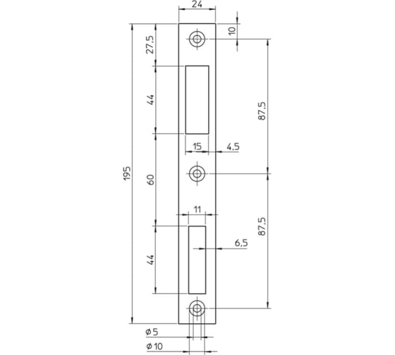 Запорная планка NEMEF P9500/12 ZN прим. для замка серии 9500, 9600 69050