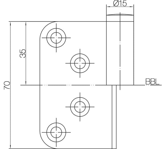 Петля SIMONSWERK Variant V 0080 Left часть полотна никелированная 67505