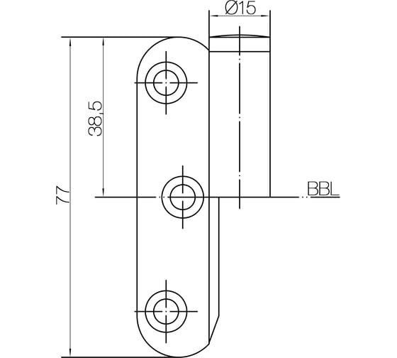 Петля SIMONSWERK Variant V 0030 Right часть полотна никелированная 67501