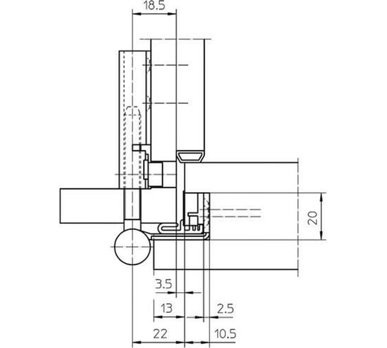Петля SIMONSWERK Variant V0037 WF FD часть полотна никелированная 67622