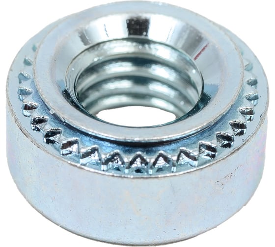 Круглая запрессовочная гайка ЦКИ S М2,5-1 1,0 мм, Ц, 2 шт. 4019419 1