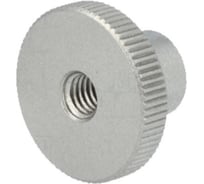 Гайка круглая ЦКИ DIN466, М4, рифленая, высокая, 05 Ц, 2 шт. 36187