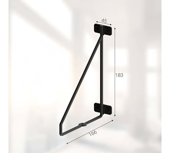 Полкодержатель MF LOFT-4 (209x166), черный (20 кг) 11373v