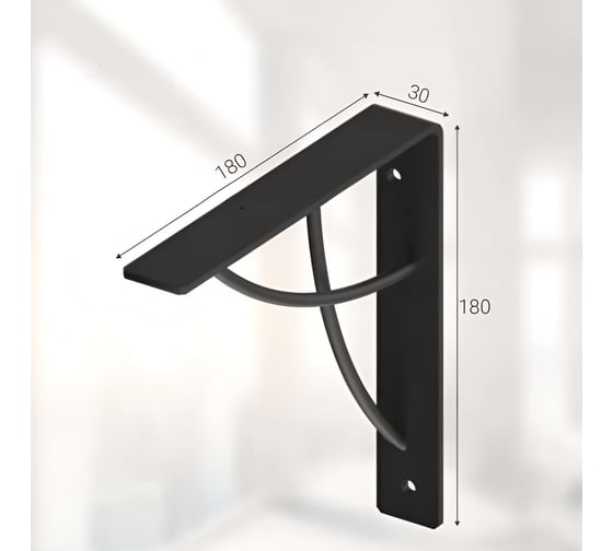 Полкодержатель MF LOFT-5 (180x180), черный (20 кг) 11374v