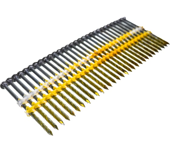 Реечные гвозди Pegas pneumatic 21 градус винтовая накатка уп. 4500 шт. 2,8x70 мм 1258