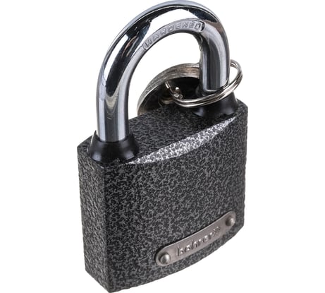 Навесной замок Bohrer ПД-50 дужка сталь 9 мм, 3 ключа корпус чугун 71010501