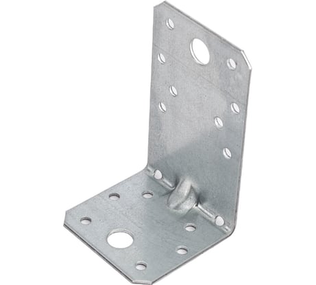 Крепежный угол усиленный Zitar 55х50х90 цинк 141936