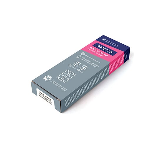 Петля накладная APECS 100*75*2,5-B2-Steel-BLM 30751