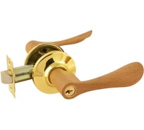 Межкомнатная защелка НОРА-М дер.-бук/зол. ЗВ3-01 ключ/фикс. 5131