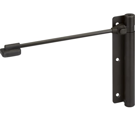 Дверной доводчик ALDEGHI LUIGI SPA правый, 170х39х225 мм, цвет: матовая черная сталь, к-т: 1 шт + ключ с декоративными шурупами 114ZN170D