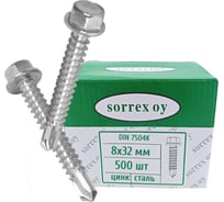 Саморез оцинкованный SORREX DIN 7504K 8x32 (500штук) 7504K-1-048-032 500