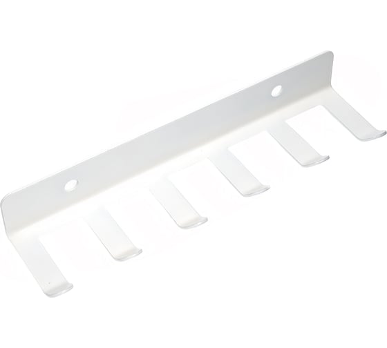 Крючки для ключей, инструментов, полотенец - 6 штук Parallax 160 мм металлические настенные белые 1 шт. 524WN0300200160-KRK 1