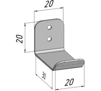 Комплект крючков Parallax 3 шт. для одежды, инструментов, 20 мм белый 528WN0300200020-KRK