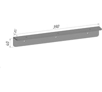 Кронштейн уголок Parallax 390 мм для столешницы барной стойки усиленный для крепления к стене белый 503WN040040390-KRN
