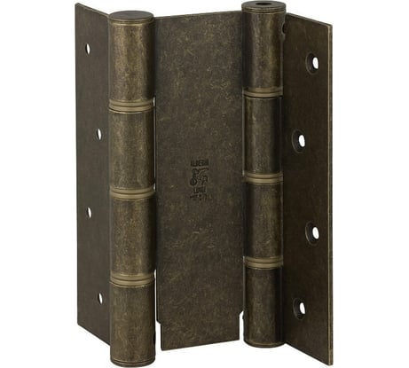 Барная пружинная петля двойного действия ALDEGHI LUIGI SPA 155х18х30 мм, цвет: бронза, к-т: 2 шт + монтажный набор 87AB155-30