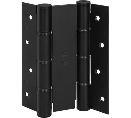 Барная пружинная петля двойного действия ALDEGHI LUIGI SPA 155х18х30 мм, цвет: матовый чёрный, к-т: 2 шт + монтажный набор 87NO155-30