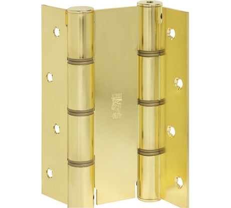 Барная пружинная петля двойного действия ALDEGHI LUIGI SPA 155х27х40 мм, цвет: латунь, к-т: 2 шт + монтажный набор 87AO155-40