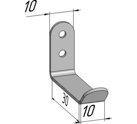 Крючки для ключей, инструментов, полотенец Parallax 10 мм. Комплект 3 шт черные 524BX0300200010-KRK