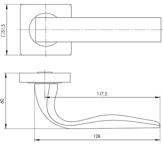 Раздельная ручка AJAX EVO JK BL-24 черный 43291