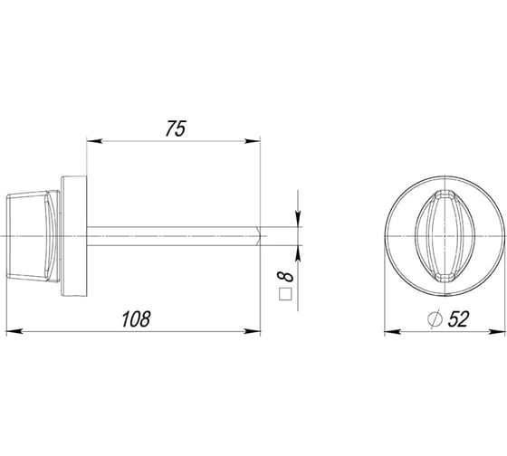Поворотная ручка ARMADILLO BKW8/URB BL-26 черный 42887