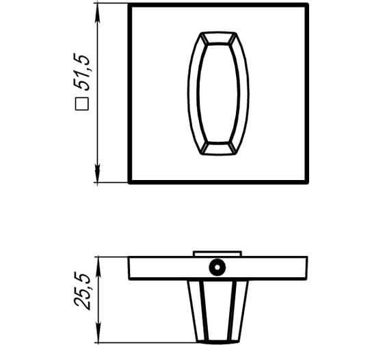 Поворотная ручка ARMADILLO WC-BOLT BK6 USS WH-19 белый 42883