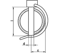 Шплинт ОПМ 114001 8x50x25 zn 50 шт УТ000124942