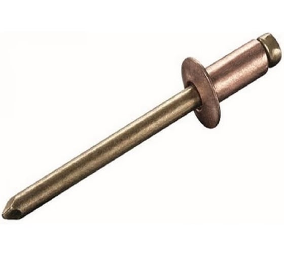 Заклепка ОПМ ISO 16582 тяговая, d3,0x4 Cu/Br, с плоской головкой, 500 шт УТ000027420