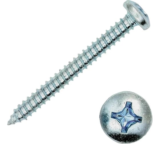 Саморез ОПМ DIN 7981 C-H d4,2x13 zn 1000 шт УТ000006996 1