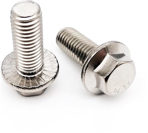 Болт ОПМ DIN 6921 с насечками М8x12 8.8 zn 200 шт УТ000101548