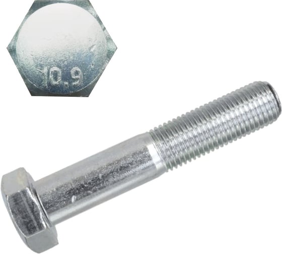 Болт Море-Метизов DIN 960, класс прочности 10.9, М12x1,5x100 цинк, 5 шт. BOLT960СМ12151005М