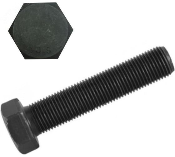 Болт Море-Метизов DIN 961, класс прочности 10.9, М12x1,5x30 оксид, 100 шт. BOLT961OМ121530100М