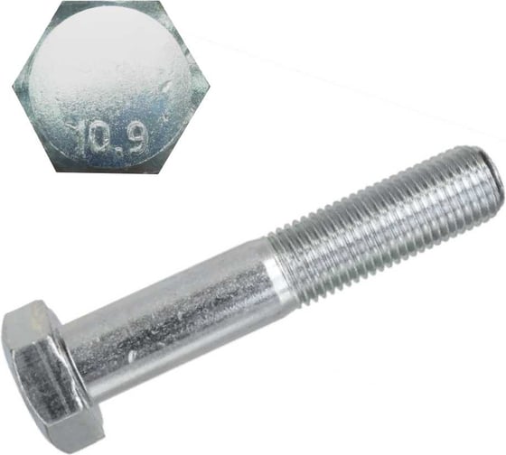 Болт Море-Метизов DIN 961 класс прочности 10,9, М8x1х60, цинк, 200 шт BOLT961СМ8160200М