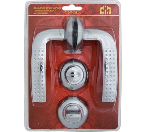Комплект ручек Verdi хром, механизм L70+завертка 26CP70