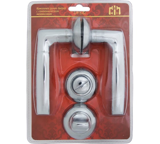 Комплект ручек Verdi хром, механизм L70+завертка 11CP70