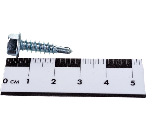 Саморез ZAMETAL 5,5х22 со сверлом и шестигранн. головкой DIN 7504K, оц., 500 шт ZA081559