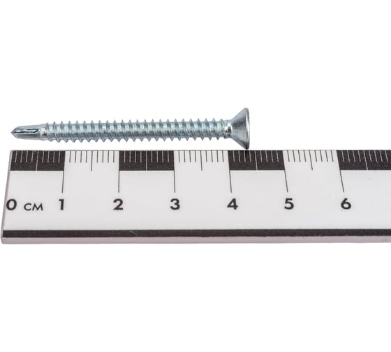 Саморез ZAMETAL 4,2х45 со сверлом и потайной головкой, DIN 7504Р, оц., 500 шт ZA101562