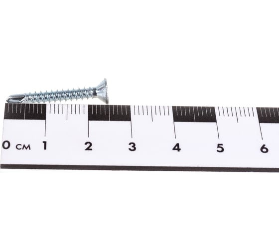 Саморез ZAMETAL 3,5х25 со сверлом и потайной головкой, DIN 7504Р, оц., 1000 шт ZA082204