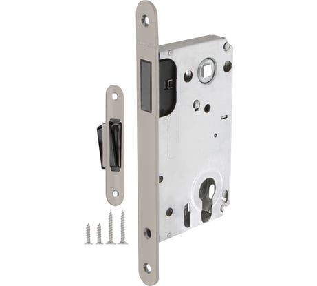 Врезной магнитный замок Fuaro 5300-M-C под ЦМ SN, матовый никель 42077