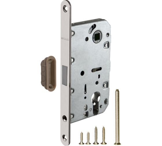 Межкомнатный замок под цилиндр Fuaro MAGNET M85C-50 SN матовый никель new plate 42789 1