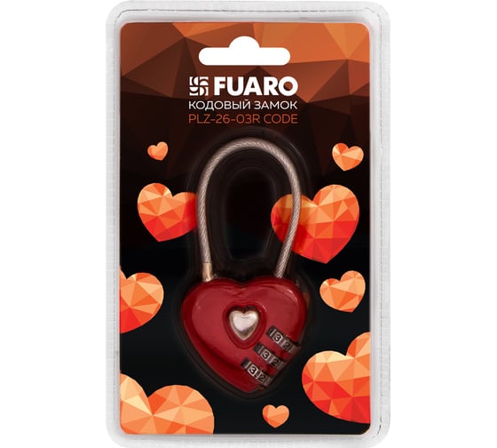 Кодовый замок Fuaro PLZ-26-03R CODE блистер 42409